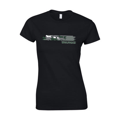 Black Gildan Ladie's Softstyle Fitted T-shirt