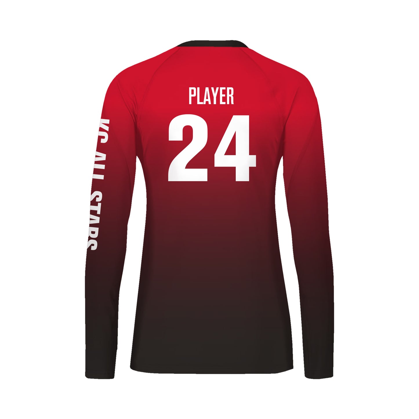 Red Long Sleeve Volleyball Jersey