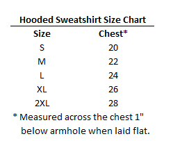 Black Gildan Hooded Sweatshirt: Blue/White Imprint