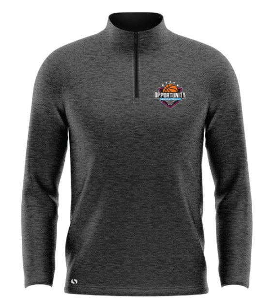 Black Heathered Men's Elite Quarter Zip