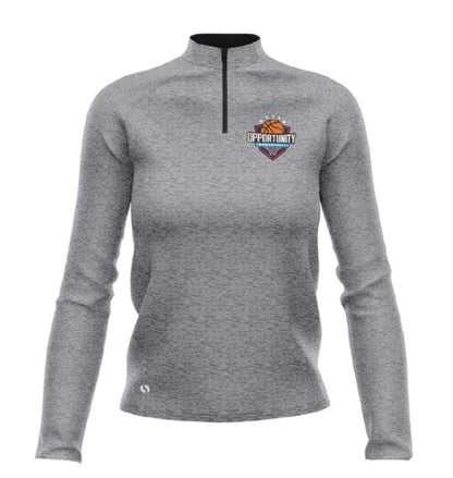 Grey Heathered Women's Quarter Zip