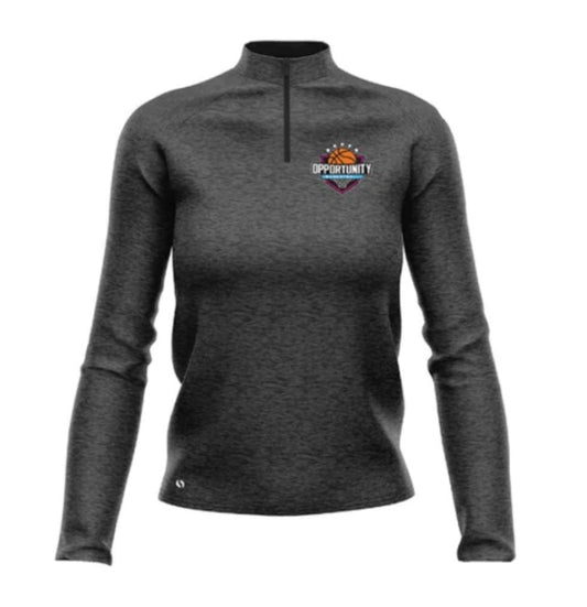 Black Heathered Women's Elite Quarter Zip